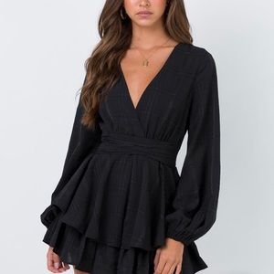 Princess Polly black long sleeve romper